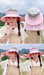Kids Sunshade Fishing Hat – Breathable Wide Brim Shawl for Outdoor Summer