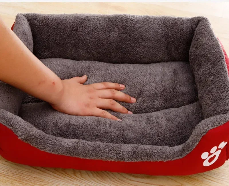 Large Square Dog Bed – Warm Soft Nest for Small Medium and Large Pets