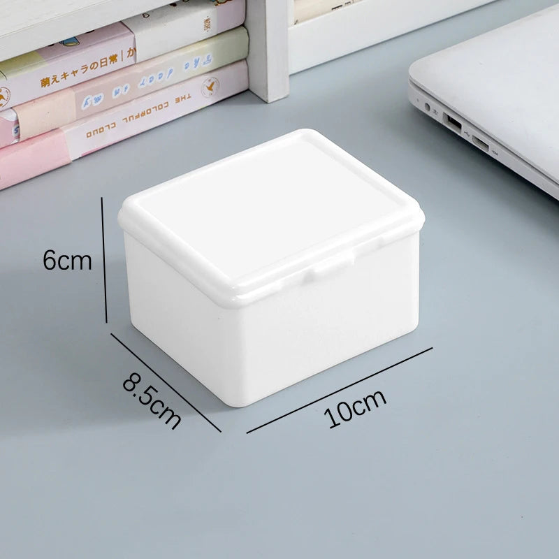 Transparent Plastic Storage Box – Desktop Organizer for Photocards and Stationery