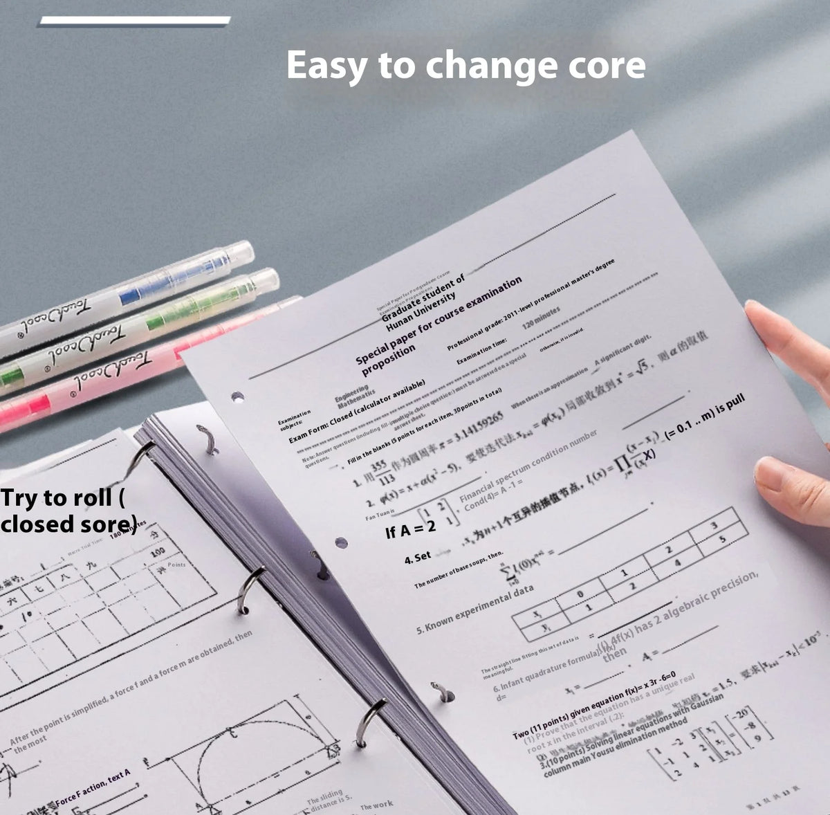 Four Hole A4 Binder – Durable Data Storage Folder for Office Notes