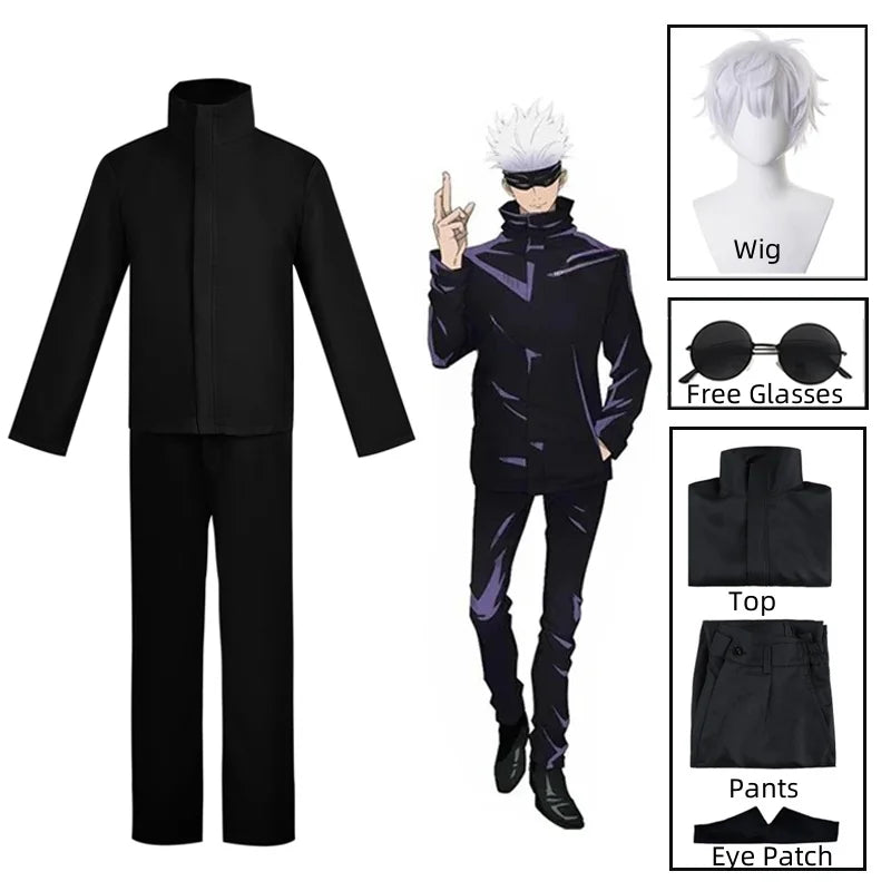 Gojo Satoru Cosplay Costume Set – Anime Uniform for Halloween