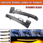 Dynamic LED Side Mirror Turn Signals – Sequential Arrow Light for Peugeot 308