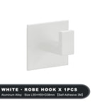 Adhesive Wall Hooks – Heavy Duty Black Hangers for Bathroom and Kitchen