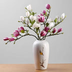 Artificial Silk Magnolia Flower – Realistic Floral Decor for Wedding Garden