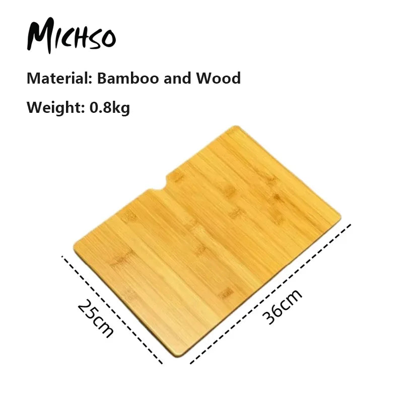 Bamboo Table Board – Modular Insert for Camping and Outdoor Picnic