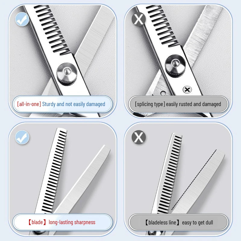 Professional Grooming Scissors – Stainless Steel for Pet Hair Trimming