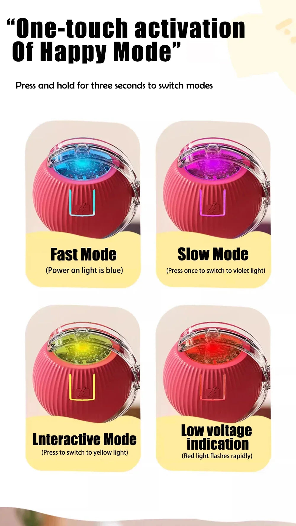 Interactive Rolling Cat Ball – Rechargeable Smart Toy for Pet Training