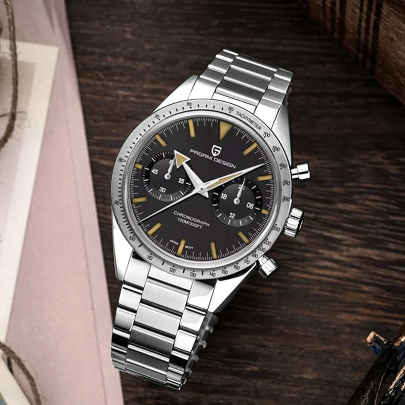 Pagani Design Moon Chronograph – Retro Sports Quartz Watch for Men