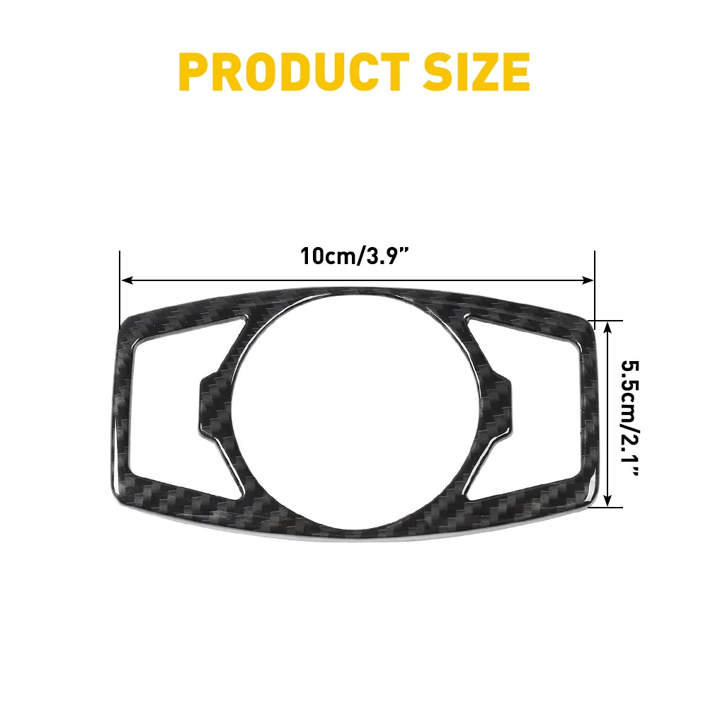 Carbon Fiber Headlight Switch Cover – Interior Trim for Ford Mustang