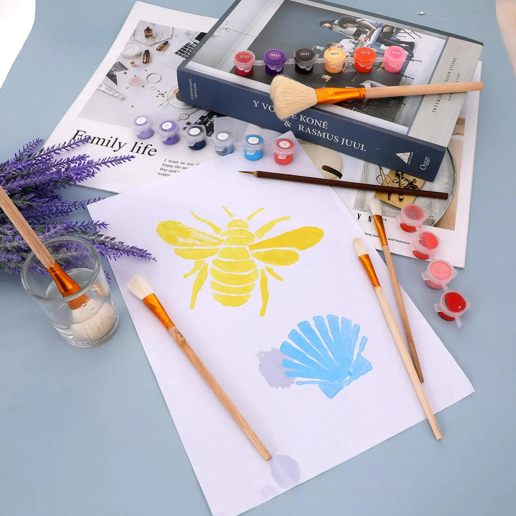 Ceramic Glazing Brush Set – 9 Piece Pottery Painting Tools for Art Projects