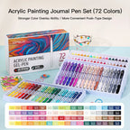 Acrylic Gel Pens – Retractable 0.7mm Tip for Student Painting and Writing