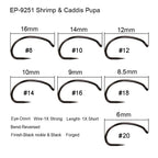 Barbless Fly Fishing Hooks – Black Nickel Steel for Dry and Wet Fly Tying