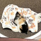 Plush Fleece Pet Blanket – Warm Footprint Mat for Small to Large Dogs and Cats