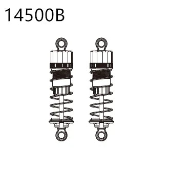 RC Car Spare Parts – Differential Shock and Tire Set for 1/14 Scale Models