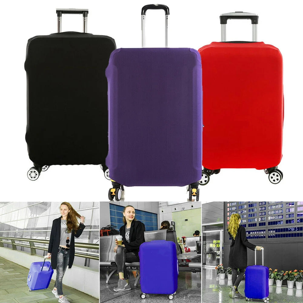 Bear Print Luggage Cover – Elastic Dustproof Suitcase Protector for Travel