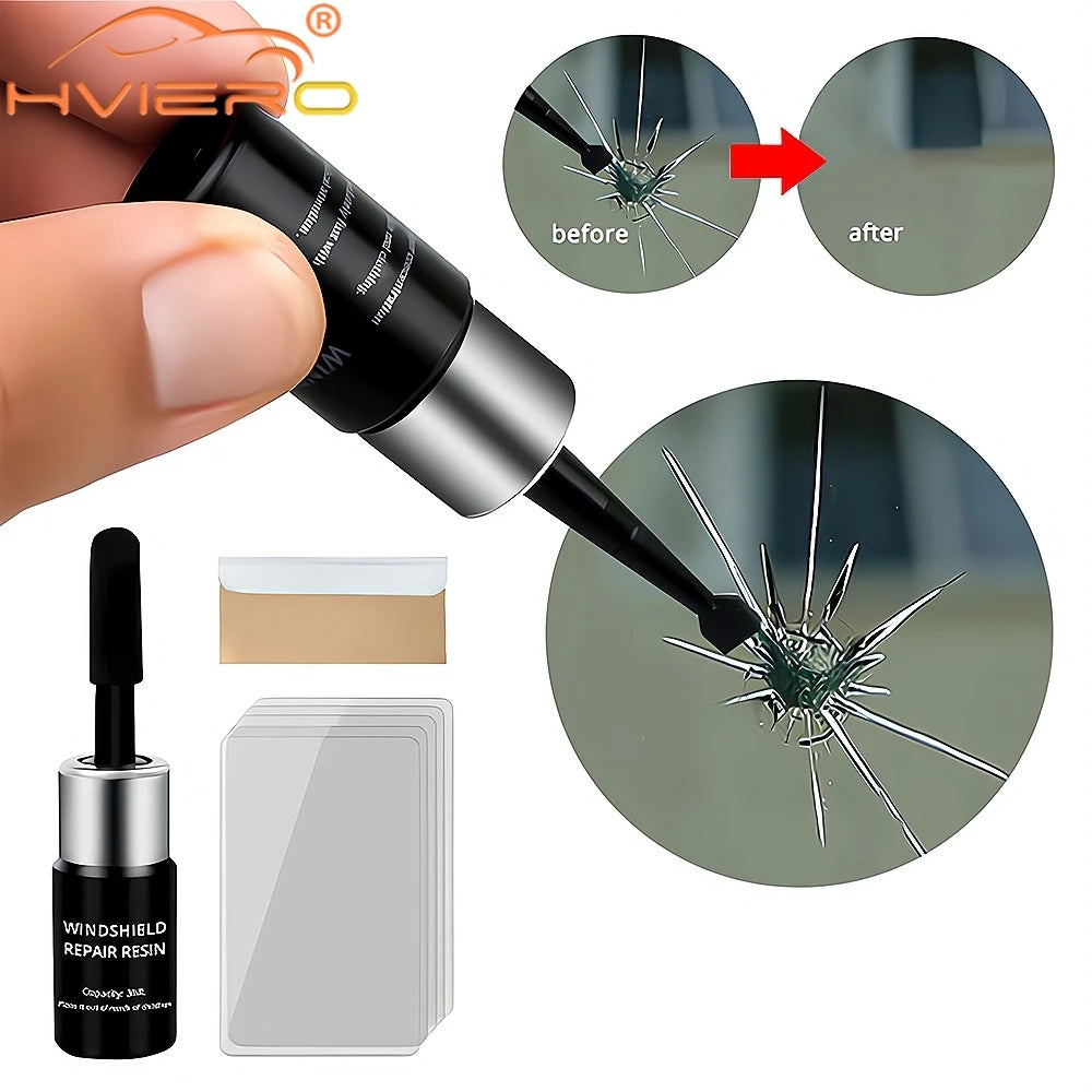 Windshield Repair Kit – Cracked Glass Scratch Restoration for Auto Care