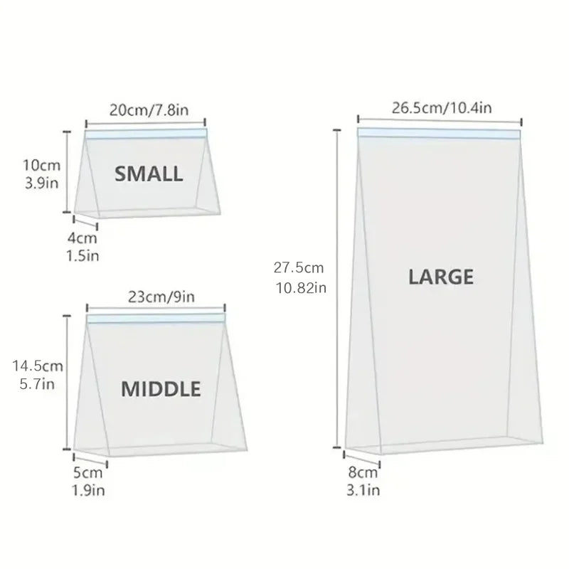 Leakproof Zipper Storage Bags – Fresh Keeping Food Organizers for Kitchen