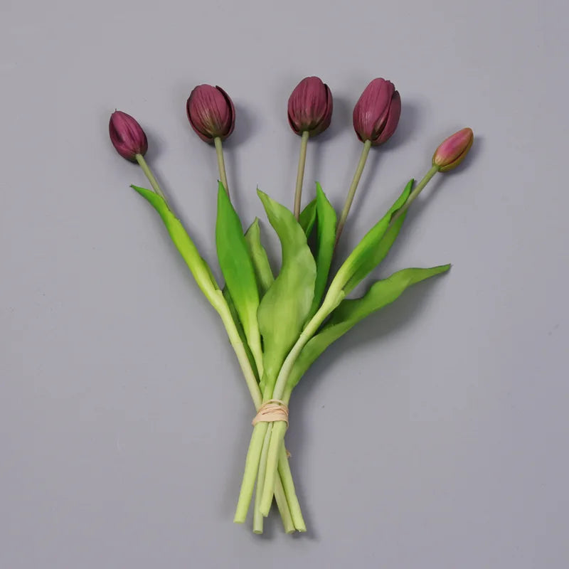 Artificial Tulip Bouquet – Real Touch Floral Decor for Wedding Home