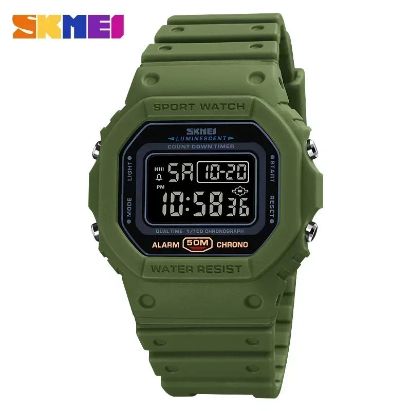 Digital Sport Watch – Multifunctional Retro Timepiece for Men