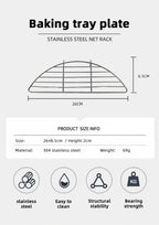 Stainless Steel Barbecue Steam Rack – Anti-Scorching Grill for Outdoor Camping