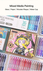 Acrylic Gel Pens – Retractable 0.7mm Tip for Student Painting and Writing