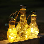 Solar Wine Bottle LED Fairy Lights – Decorative Garland for Home and Weddings