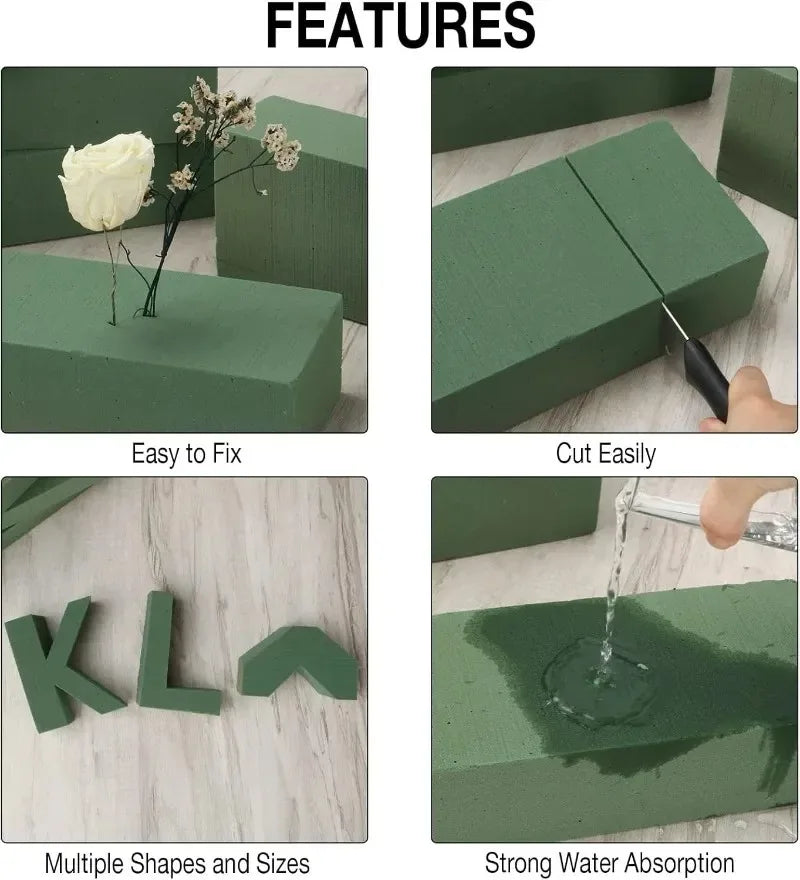 Floral Foam Blocks – Wet Absorbent Bricks for Wedding and Home Floral Decor