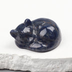 Carved Crystal Cat Figurine – Natural Stone Animal Statue for Home Decor