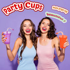 Neon Sipper Cups – Reusable Spill-Proof Drinking Mugs for Party and Travel