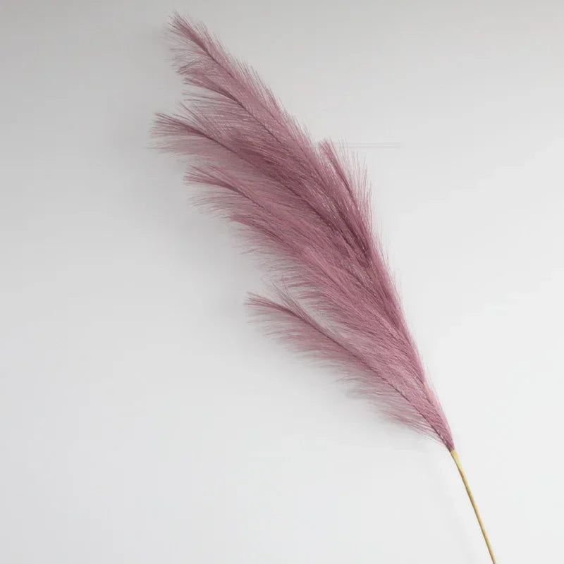 Faux Pampas Grass Decor – 39-inch Fluffy Reed Bouquet for Boho Home Wedding