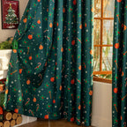 Laminated Blackout Curtains – Christmas Decorative Drapes for Home Decor