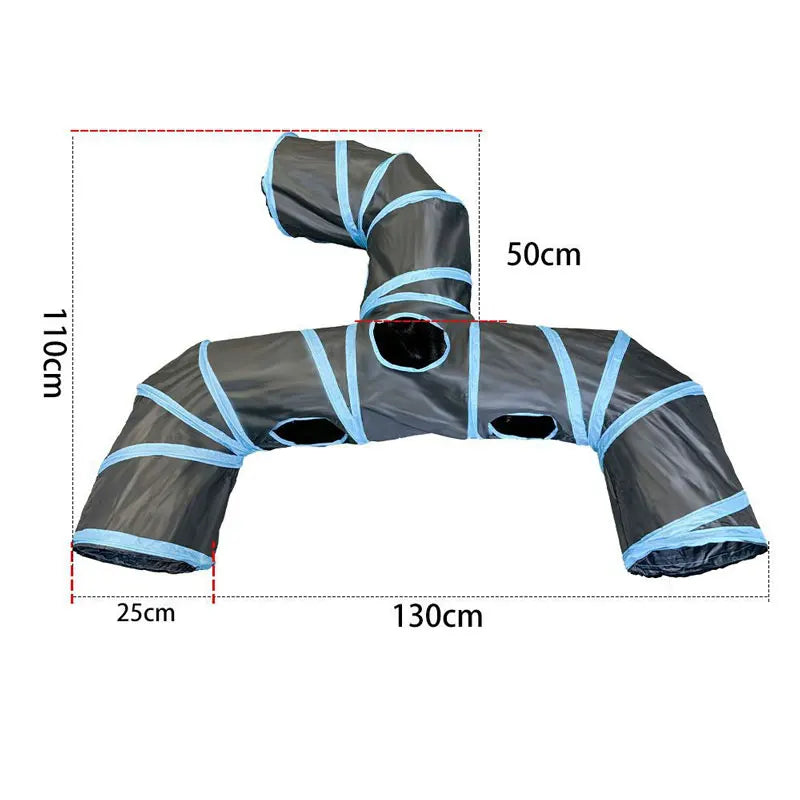 Foldable Pet Play Tunnel – Interactive Drill Barrel for Cat Training