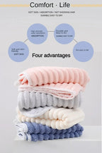 Large Coral Fleece Bath Towel – Soft Absorbent Fabric for Home Bathroom