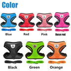 Adjustable Mesh Cat and Dog Harness – Reflective Breathable Vest for Walking
