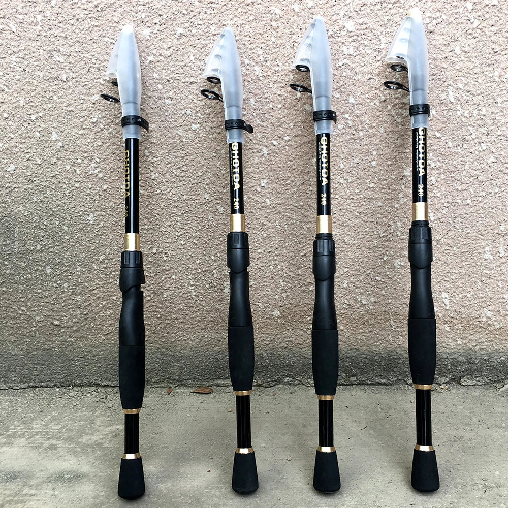 Telescopic Carbon Fishing Rod – Ultralight Spinning Pole for Outdoor Angling