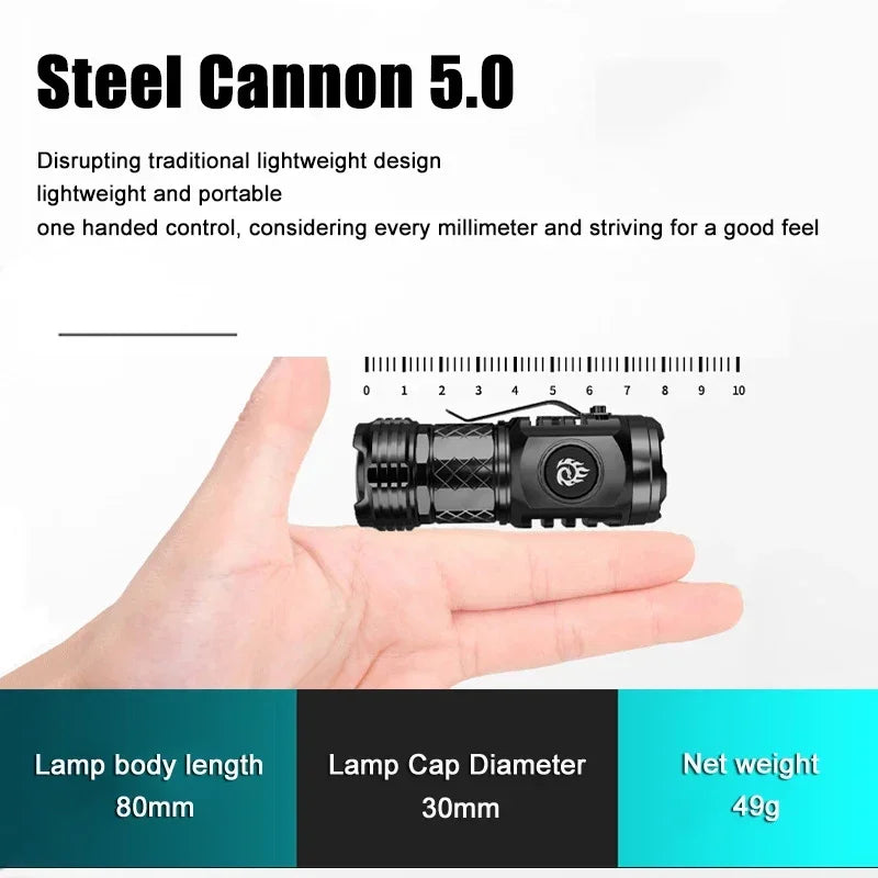 Rechargeable LED Flashlight – High-Lumen USB Torch for Camping and Hiking