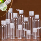 Clear PET Flip Lid Bottles – Travel Size Cosmetic Containers for Liquid Samples