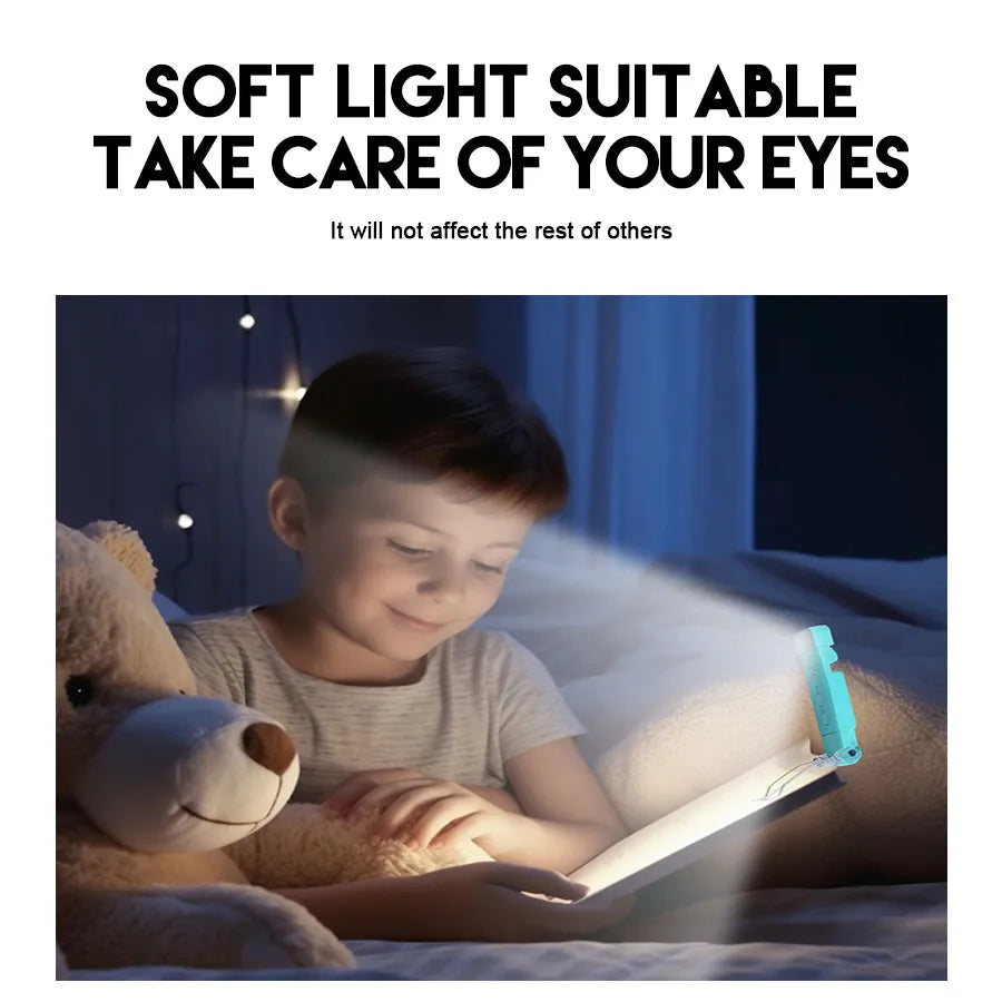 Rechargeable LED Book Light – Portable Clip Reading Lamp for Travel