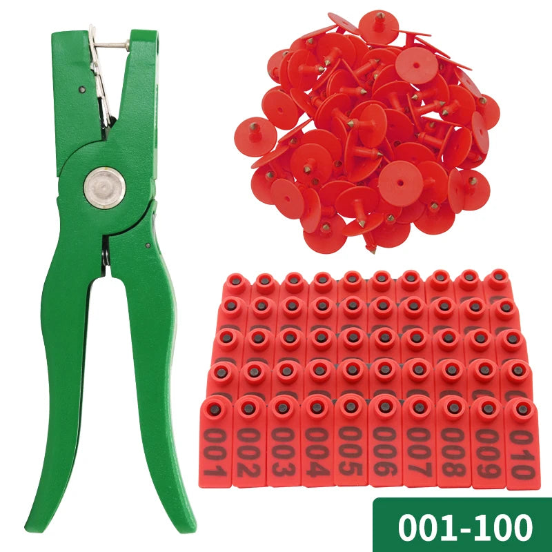 Livestock Ear Tag Applicator – Identification Kit for Sheep Goat and Pig