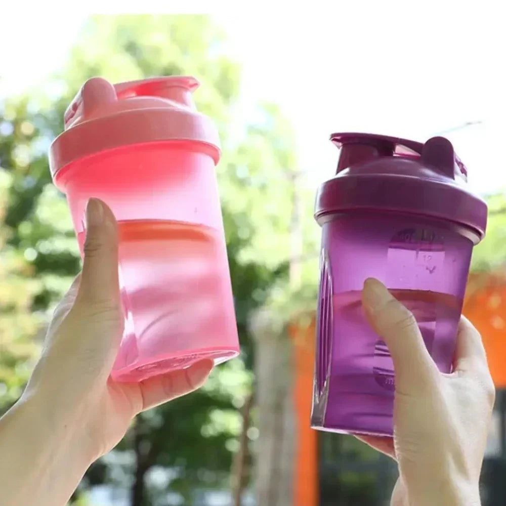 400ml Portable Plastic Shaker Bottle – Protein Mixer for Fitness Gym Sports