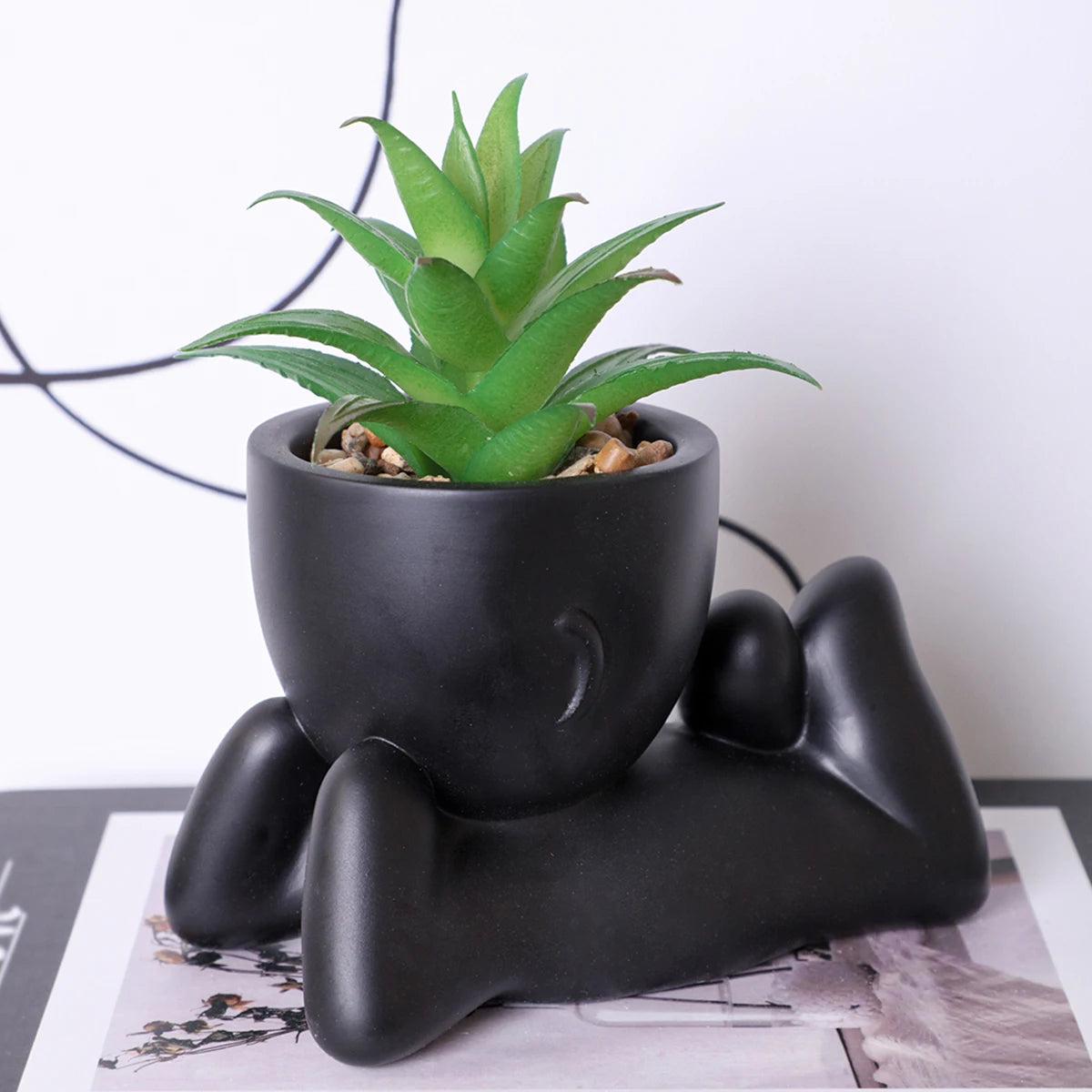 Artificial Aloe Vera Succulent Set – Cartoon PE Pot Plants for Home Decor