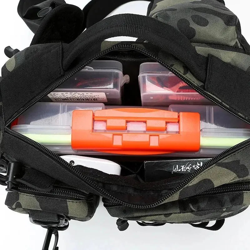 Fishing Tackle Backpack – Gear Storage Bag with Rod Holder for Fly Fishing