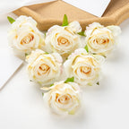 Artificial Silk Rose Heads – Decorative Flowers for Wedding Home Decor