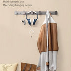 Black Metal Wall Coat Rack – 5 Hook Organizer for Hat Towel and Bag Storage