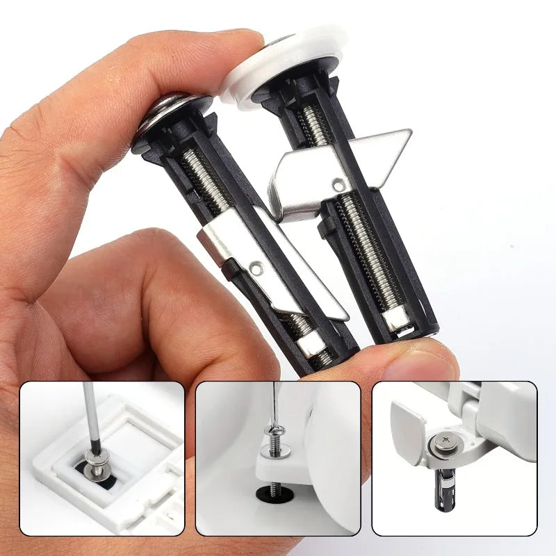 Stainless Steel Toilet Seat Bolt – Retractable Fixing Hardware for Toilet Lids