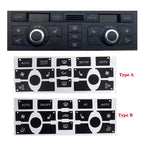 Climate Control Button Decals – Interior Repair Stickers for Audi A6 C6