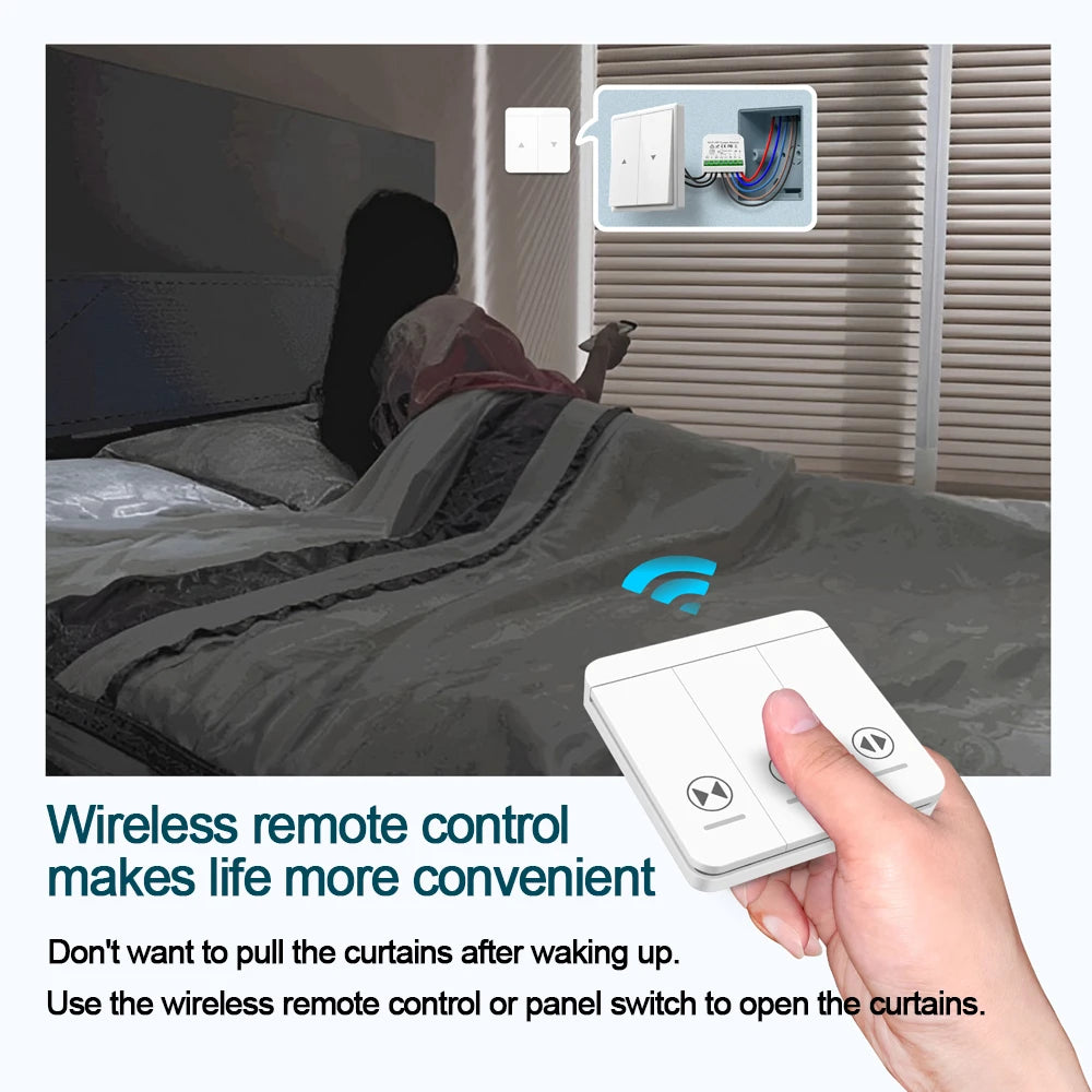 RF Curtain Switch Module – Wireless Remote Control for Motorized Roller Blinds