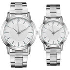 Stainless Steel Couple Watch – Silver Mesh Quartz for Fashion Accessories