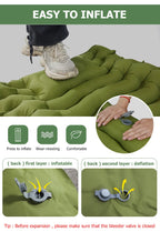 Inflatable Sleeping Pad – Built-in Pillow for Camping Hiking and Travel