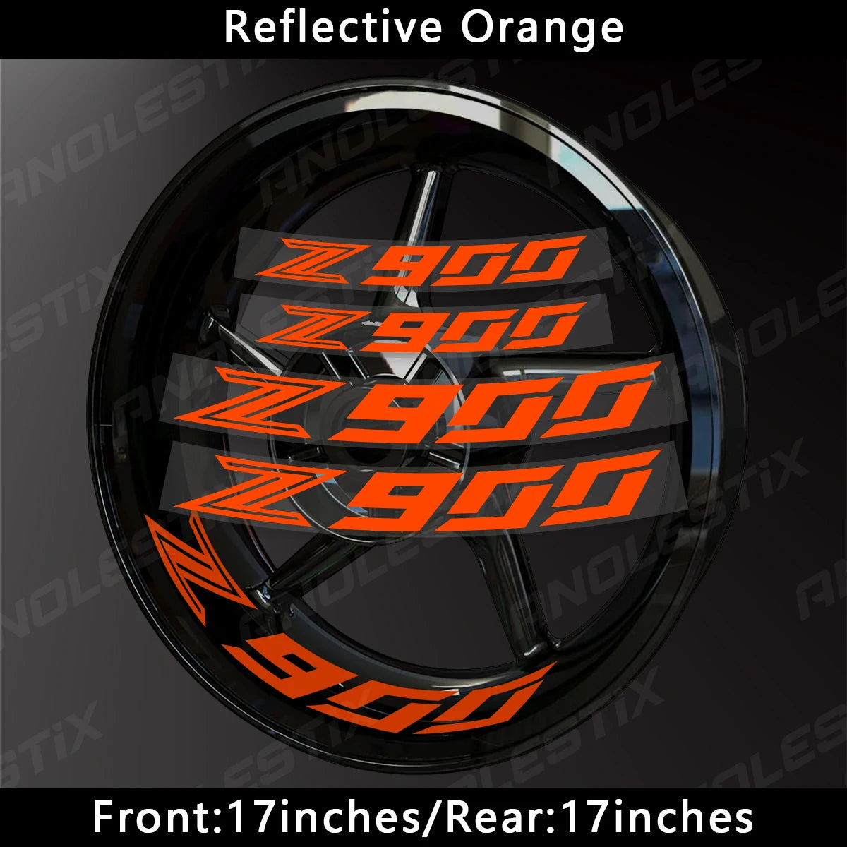 Reflective Motorcycle Rim Stripes – Wheel Hub Decals for Kawasaki Z900